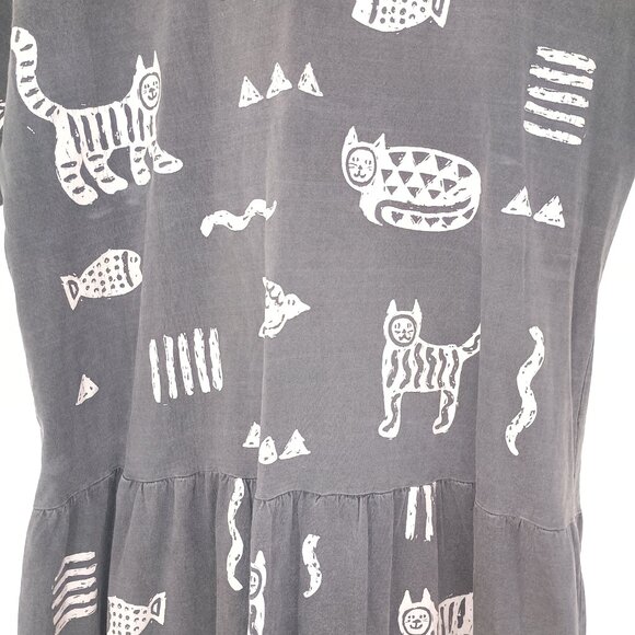 Cotton Fields Women 3X Maxi Dress L/S Animal Print 100% Cotton Thick & Soft Tier - Picture 5 of 11